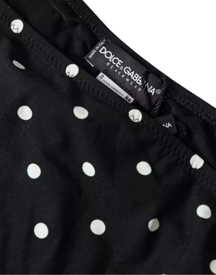 Dolce & Gabbana Black Polka Dot Swimwear Beachwear Bottom Bikini | Regal Royce