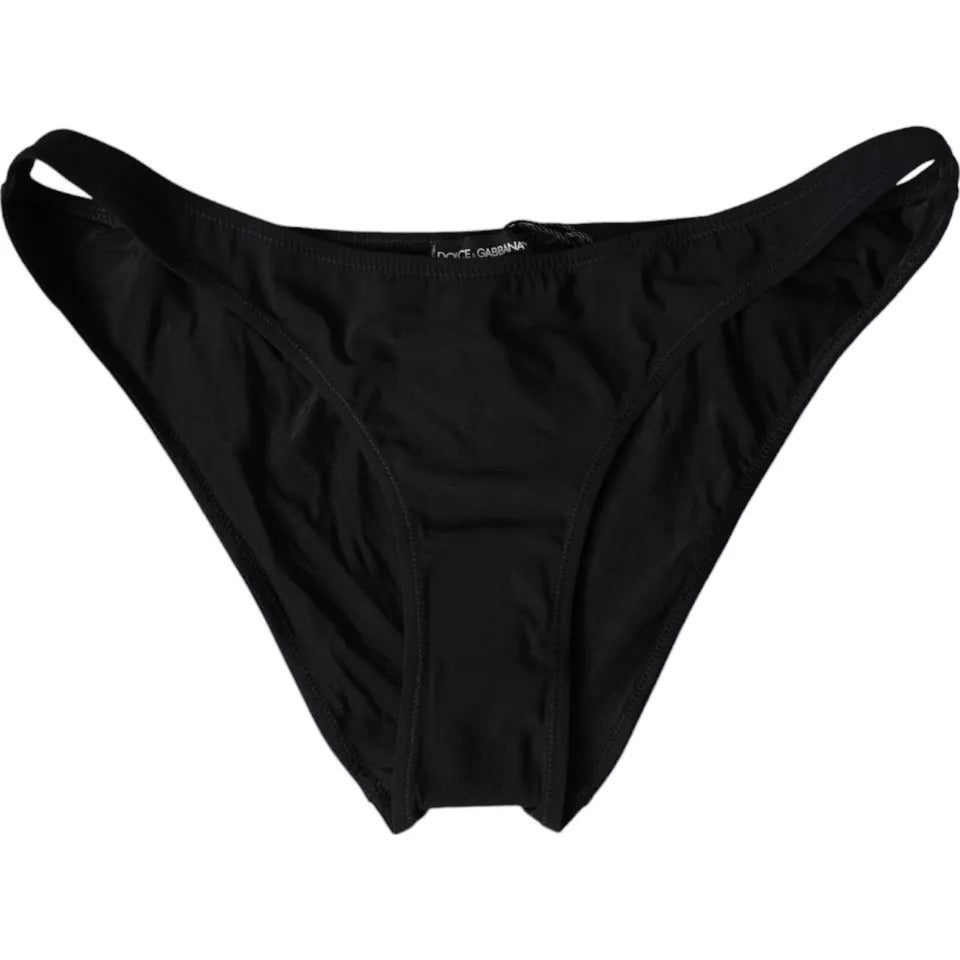 Dolce & Gabbana Black Nylon Swimwear Beachwear Bottom Bikini | Regal Royce