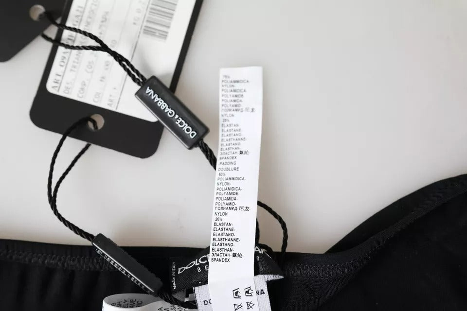 Dolce & Gabbana Black Nylon Swimwear Beachwear Bottom Bikini | Regal Royce