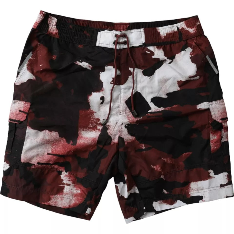 Dolce & Gabbana Multicolor Camouflage DG Logo Beachwear Shorts Swimwear | Regal Royce