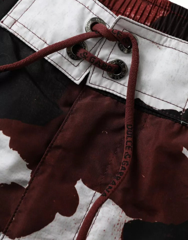 Dolce & Gabbana Multicolor Camouflage DG Logo Beachwear Shorts Swimwear | Regal Royce