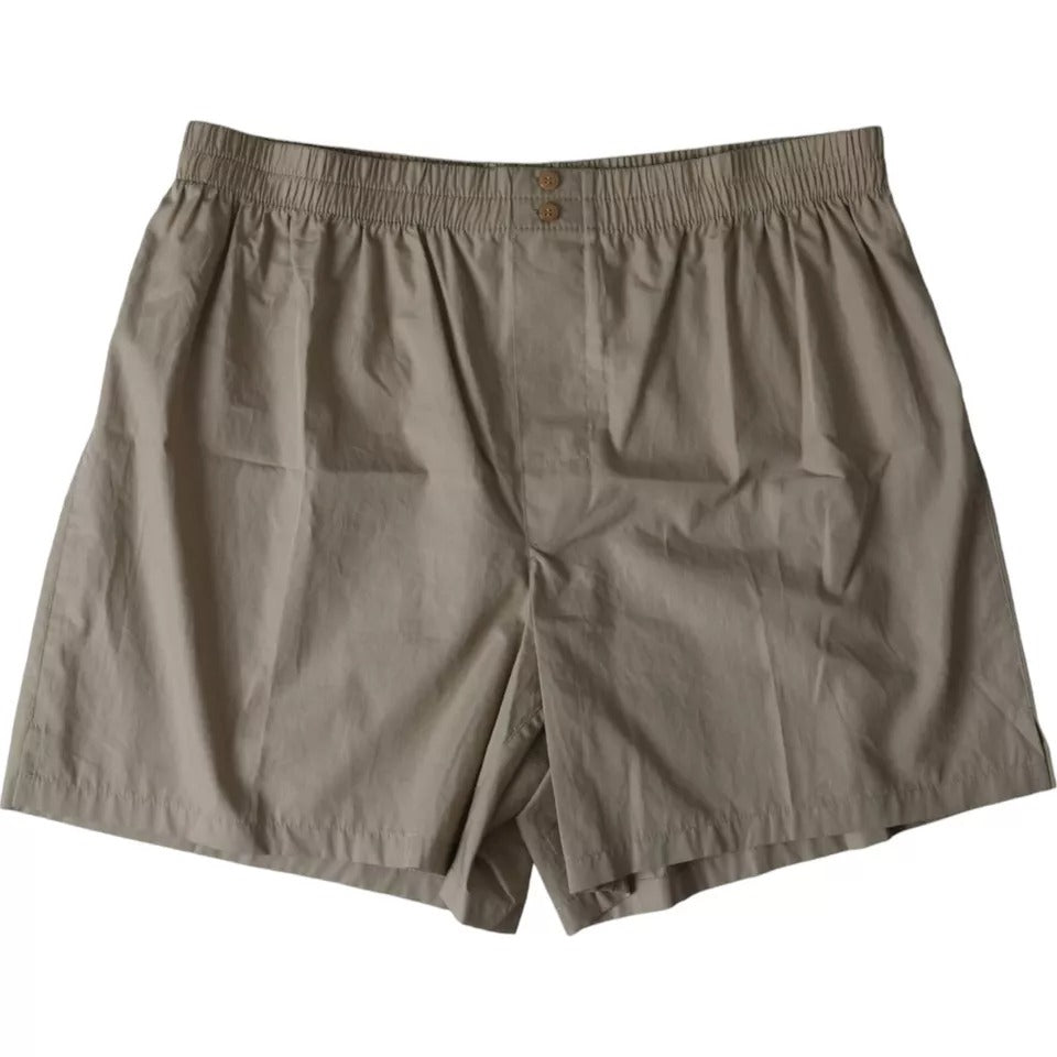 Dolce & Gabbana Brown Cotton Regular Boxer Shorts Underwear | Regal Royce