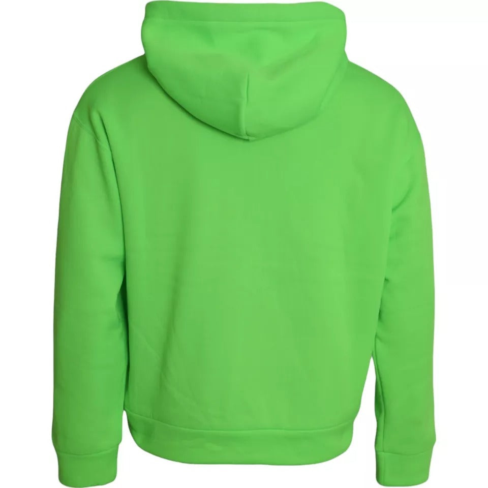 Dolce & Gabbana Green Logo Hooded Pullover Sweatshirt Sweater | Regal Royce
