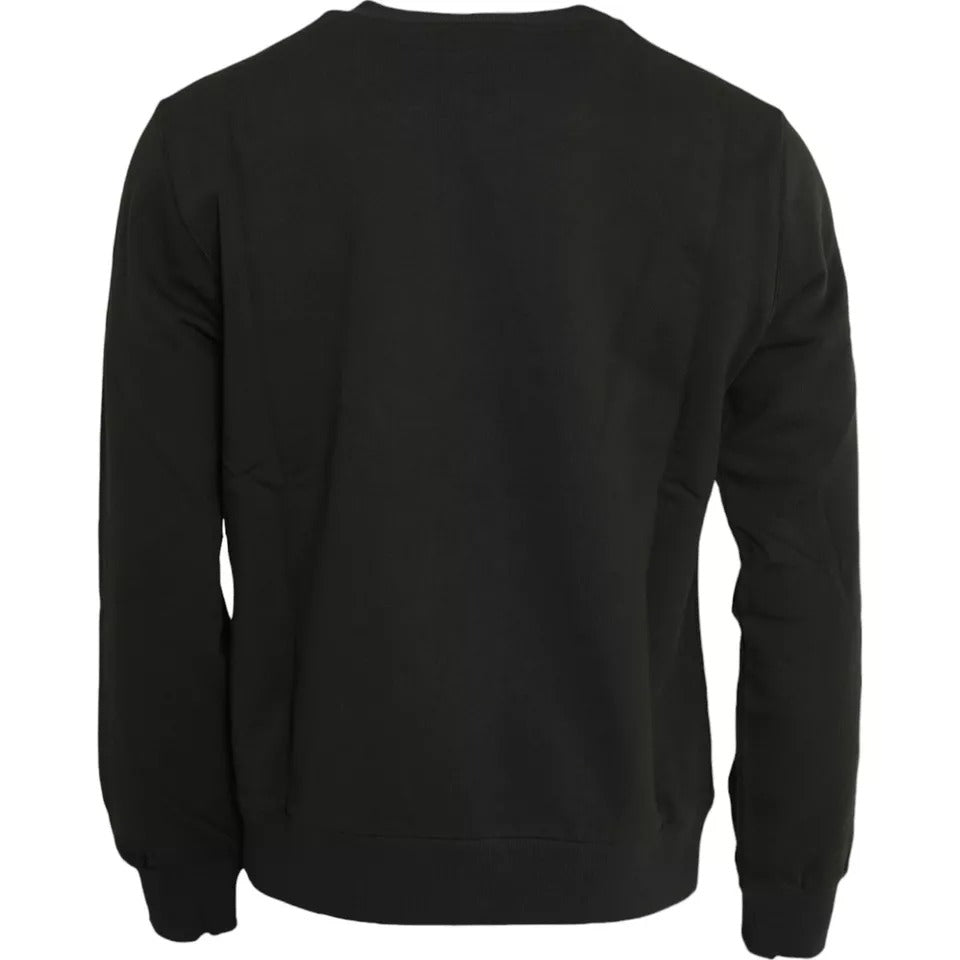 Dolce & Gabbana Green Logo Cotton Crew Neck Pullover Sweater | Regal Royce