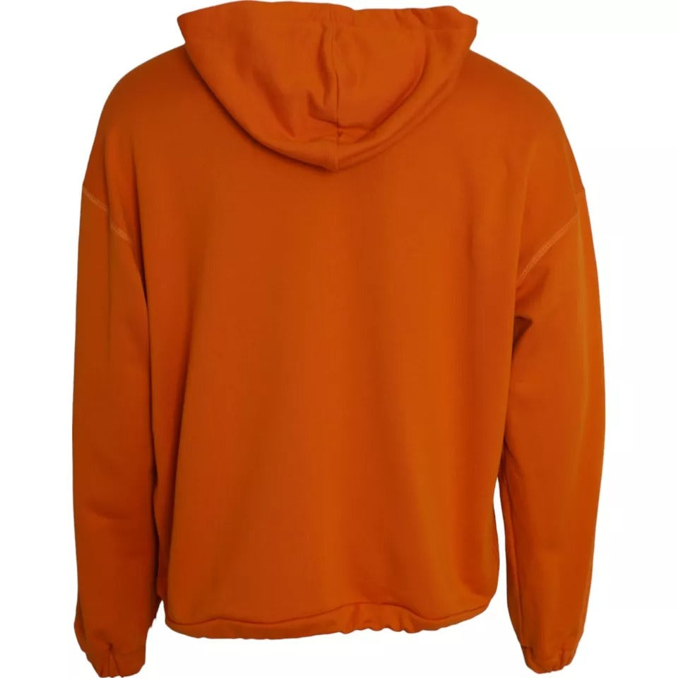 Dolce & Gabbana Orange Hooded Pullover Sweatshirt Sweater | Regal Royce
