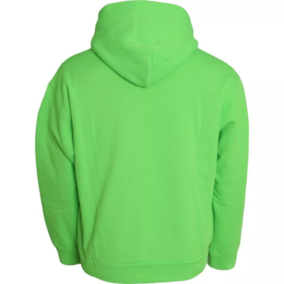 Dolce & Gabbana Green Logo Hooded Pullover Sweatshirt Sweater | Regal Royce