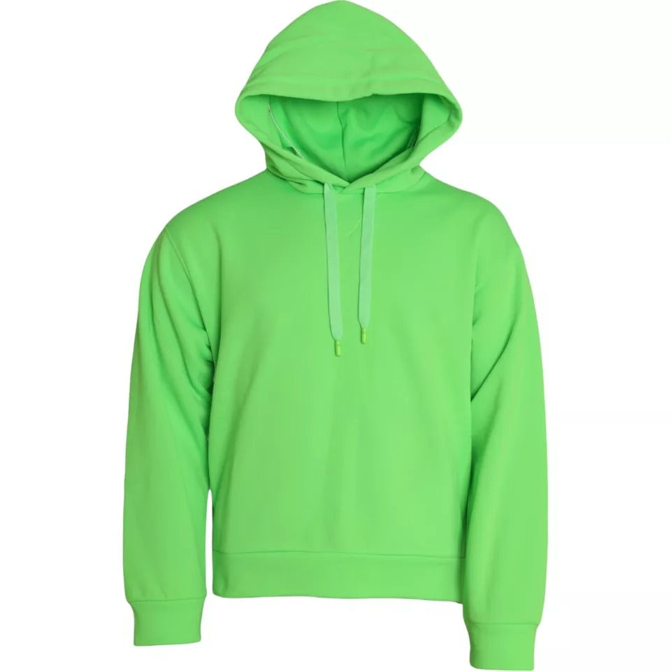Dolce & Gabbana Green Logo Hooded Pullover Sweatshirt Sweater | Regal Royce
