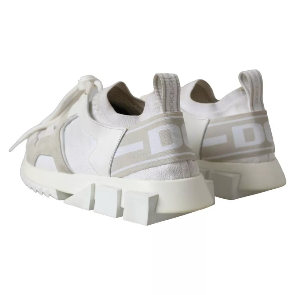 Dolce & Gabbana White Mesh Sorrento Trekking Sneakers Shoes | Regal Royce