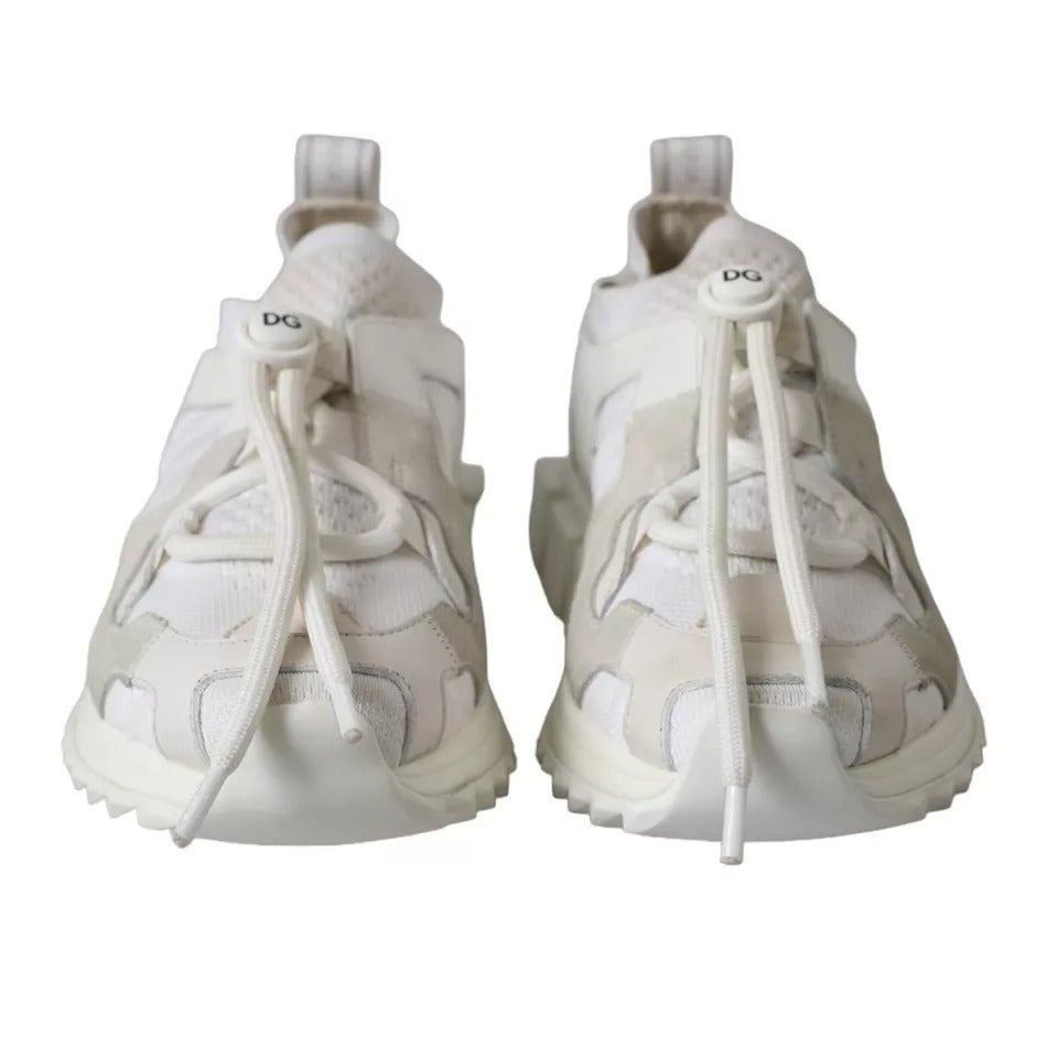 Dolce & Gabbana White Mesh Sorrento Trekking Sneakers Shoes | Regal Royce
