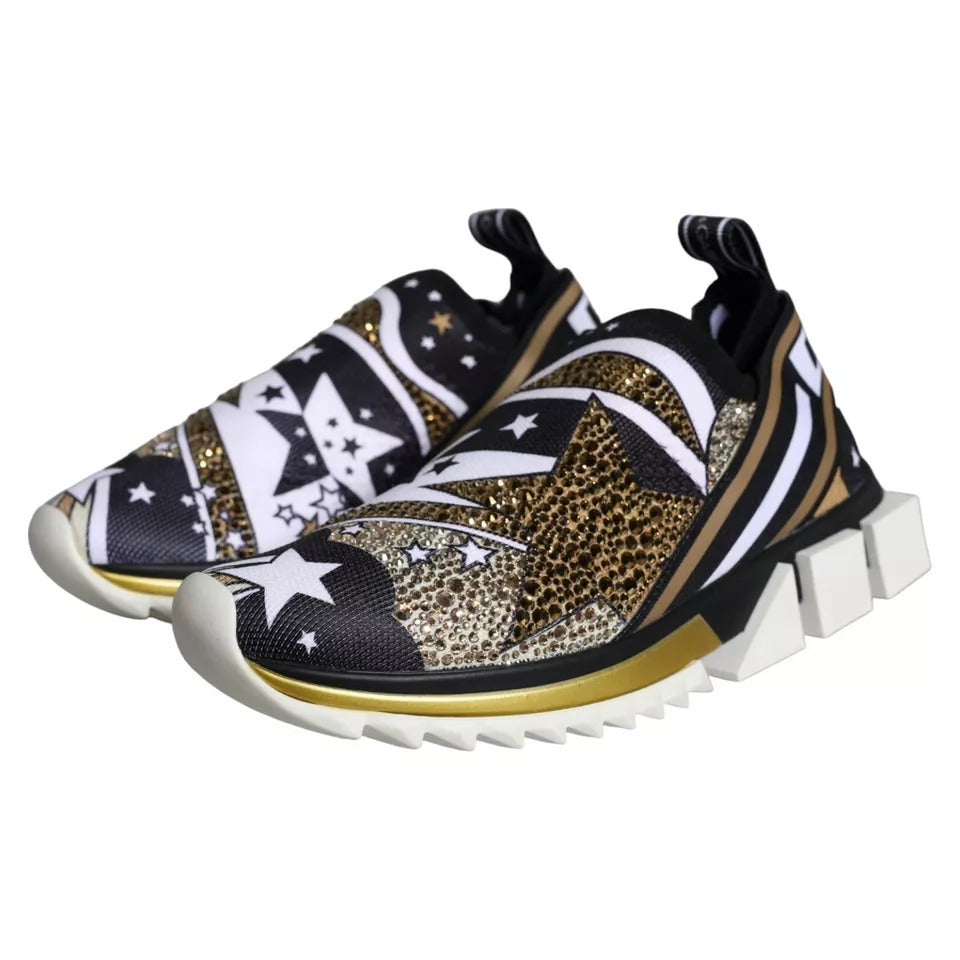 Dolce & Gabbana Multicolor Comet Star Print Sorrento Sneakers Shoes | Regal Royce