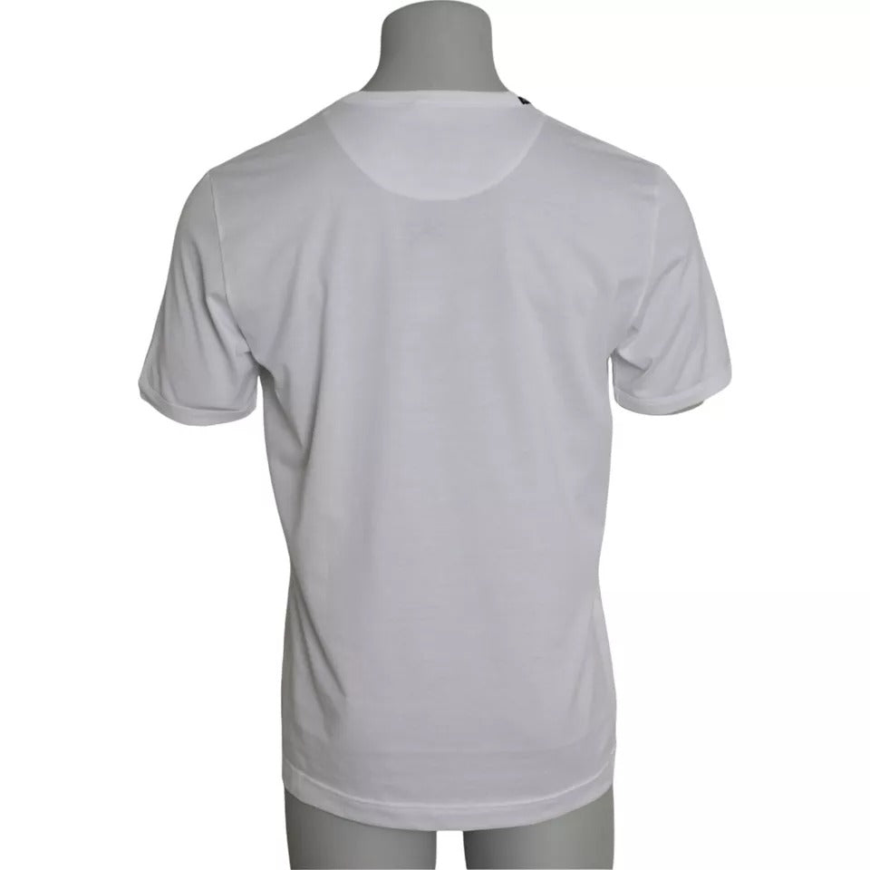 Dolce & Gabbana White Cotton Round Neck Short Sleeves T-shirt | Regal Royce