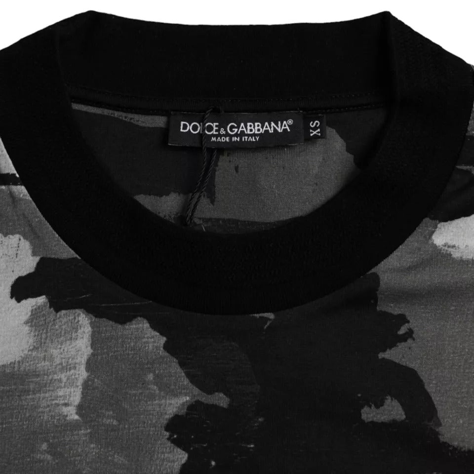 Dolce & Gabbana Multicolor Camouflage Cotton Crewneck T-shirt | Regal Royce