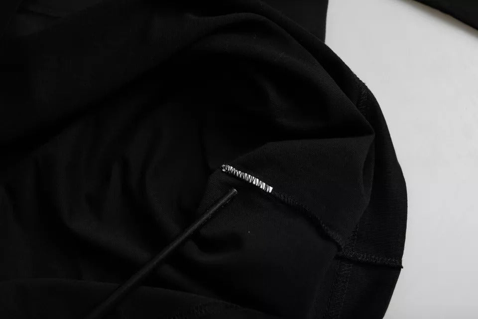 Dolce & Gabbana Black Logo Embossed Cotton Crew Neck T-shirt | Regal Royce