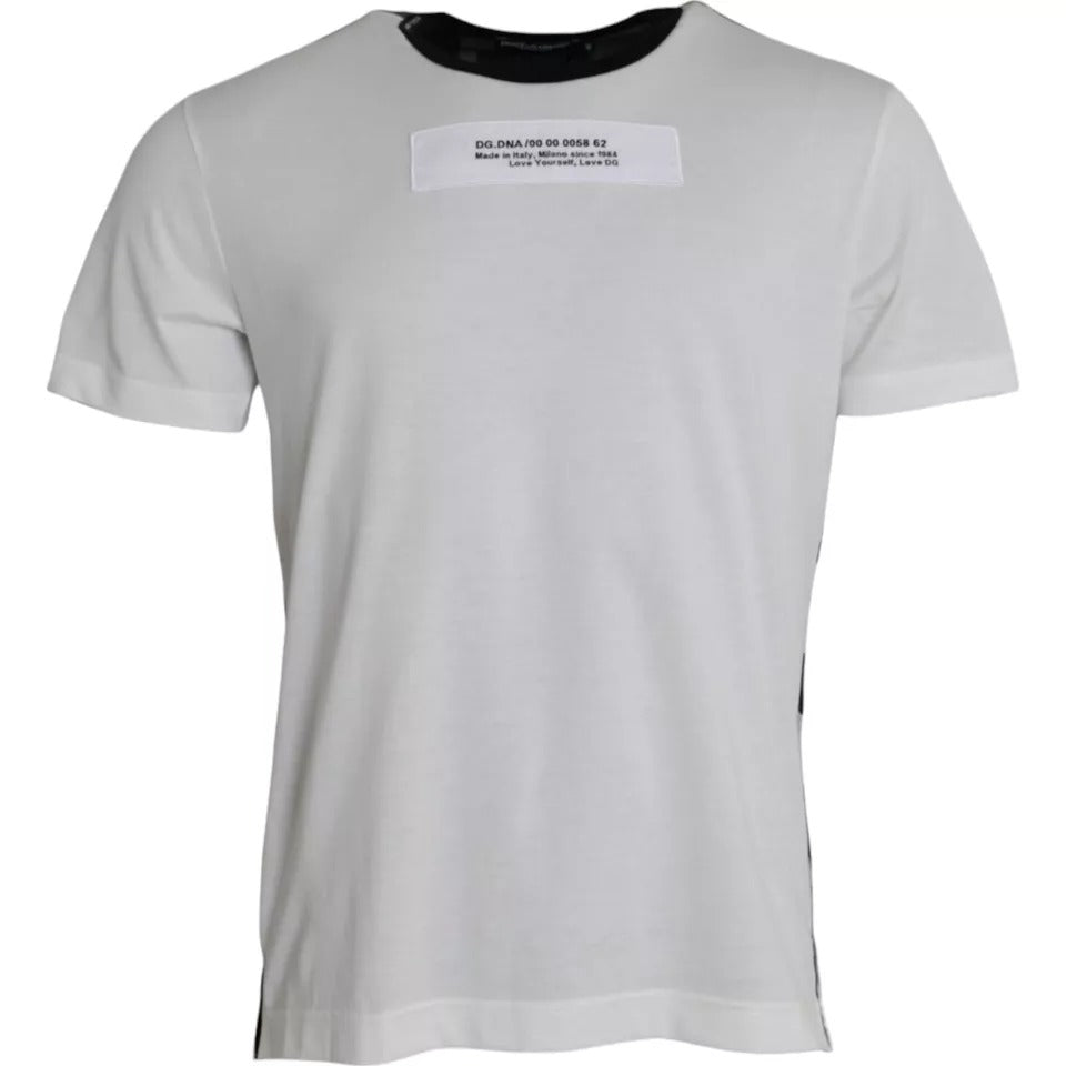 Dolce & Gabbana Black White Camouflage Round Neck T-shirt | Regal Royce
