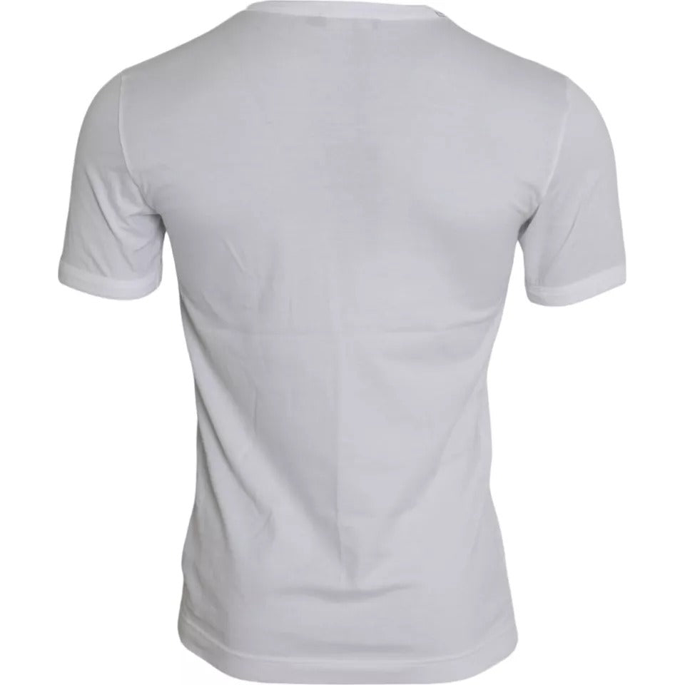 Dolce & Gabbana White King Of Love Round Neck Short Sleeves T-shirt | Regal Royce
