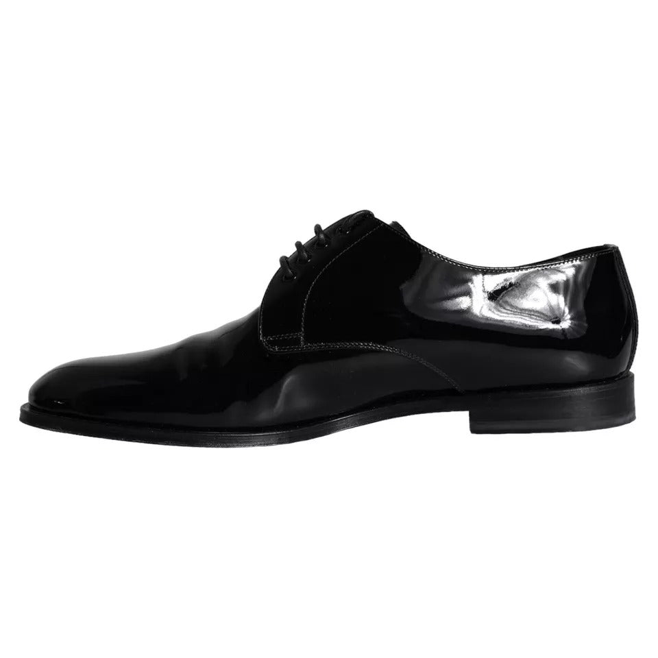 Dolce & Gabbana Black Calfskin Leather Derby Men Dress Shoes | Regal Royce