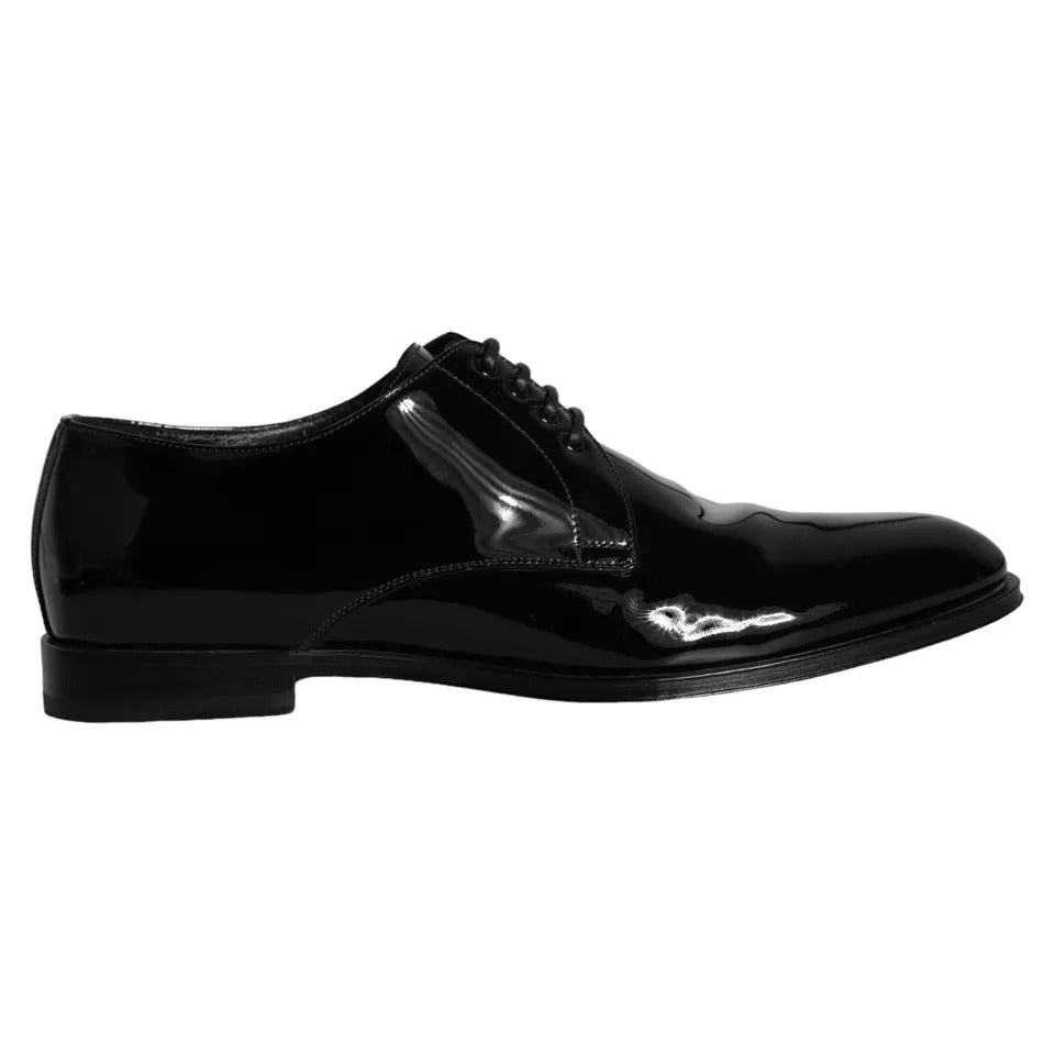 Dolce & Gabbana Black Calfskin Leather Derby Men Dress Shoes | Regal Royce