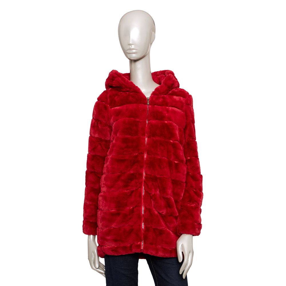 Baldinini Trend Red Polyester Women Jacket | Regal Royce