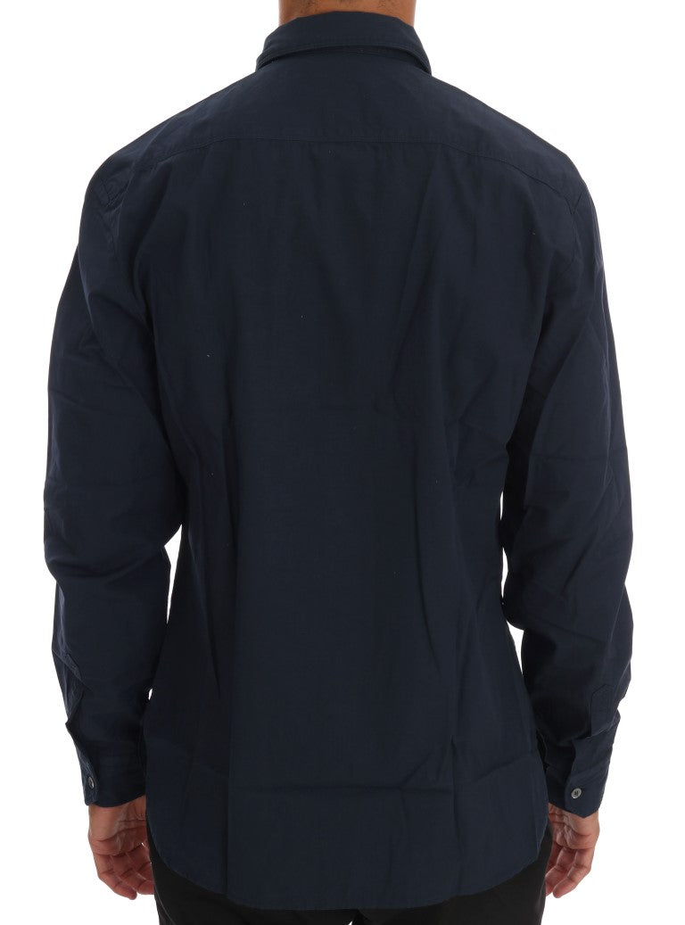 John Galliano Blue Casual Cotton Long Sleeve Shirt | Regal Royce