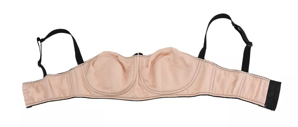 Dolce & Gabbana Black Straps Pink Balconcino Bra | Regal Royce