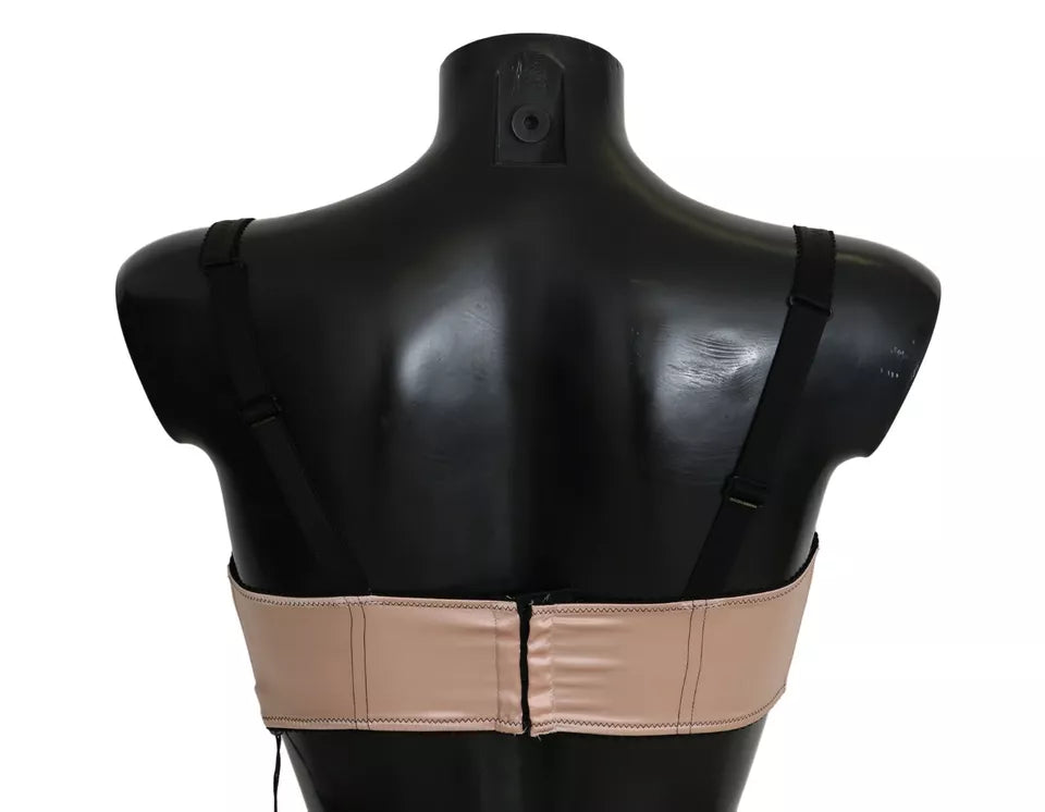 Dolce & Gabbana Black Straps Pink Balconcino Bra | Regal Royce