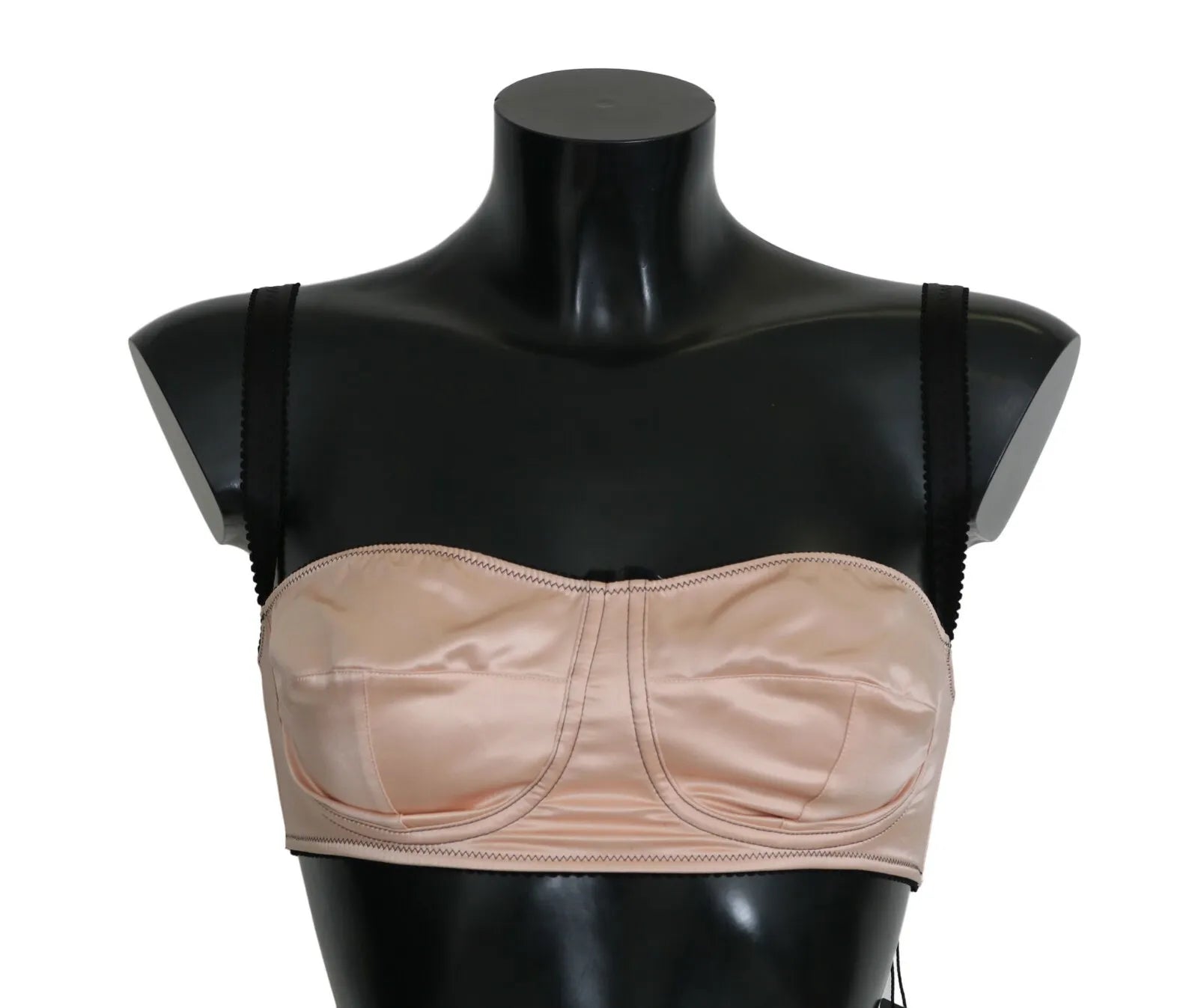 Dolce & Gabbana Black Straps Pink Balconcino Bra | Regal Royce