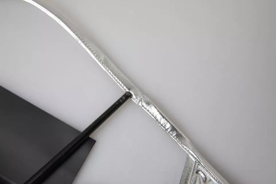 Dolce & Gabbana Silver Polyester Sleeveless Bustier Crop Top | Regal Royce