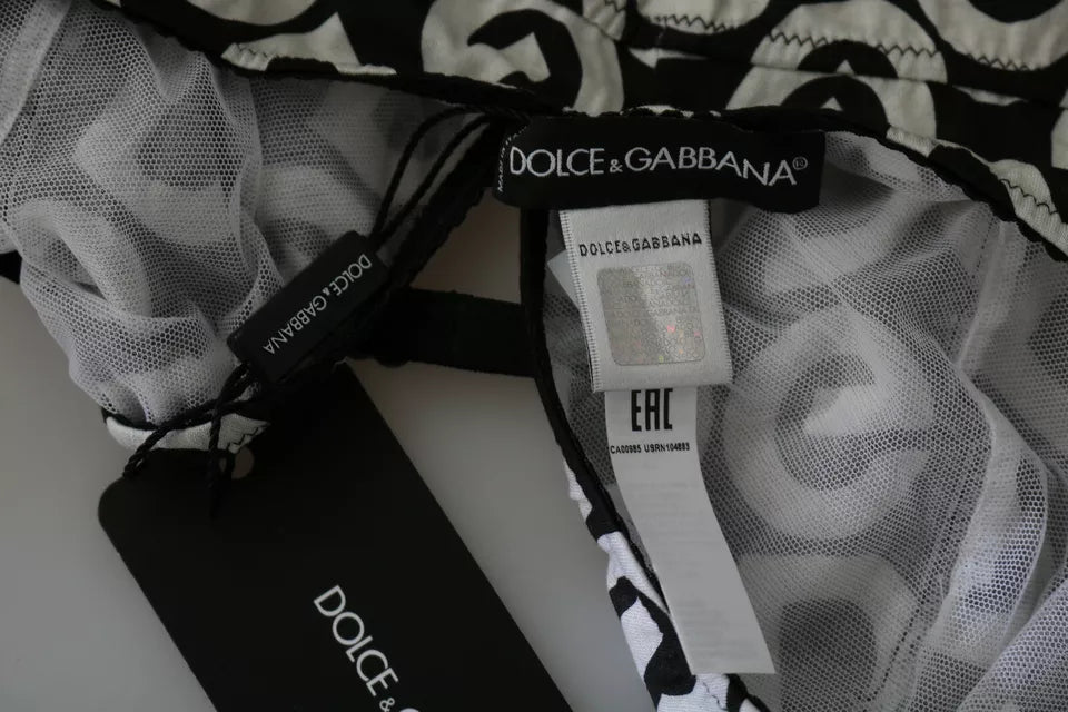 Dolce & Gabbana Black DG Mania Print Sleeveless Swimwear | Regal Royce