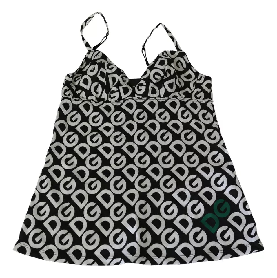 Dolce & Gabbana Black DG Mania Print Sleeveless Swimwear | Regal Royce