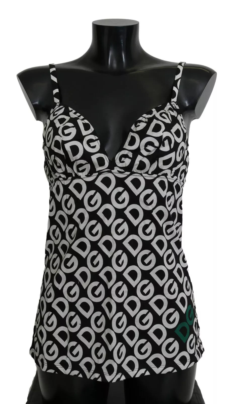 Dolce & Gabbana Black DG Mania Print Sleeveless Swimwear | Regal Royce