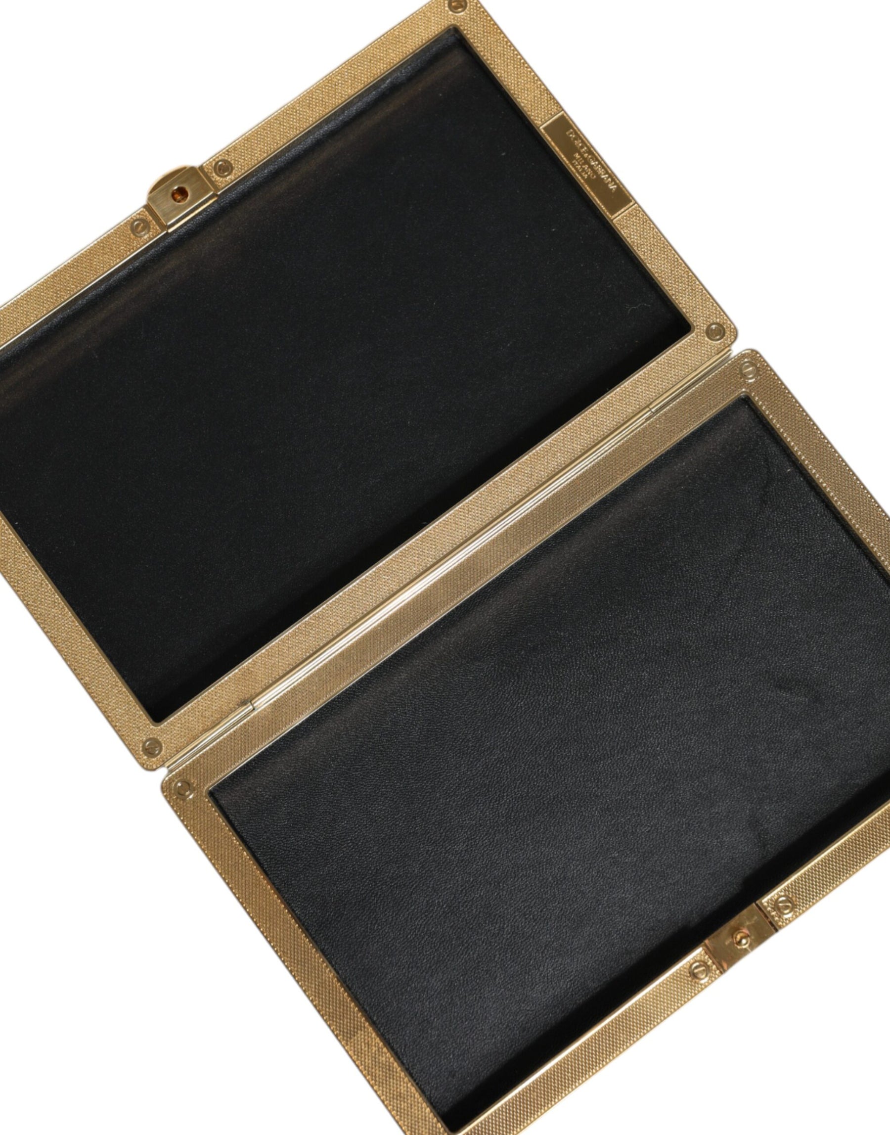 Dolce & Gabbana Gold Crystal Bifold Clutch Evening Party Women Purse Bag | Regal Royce