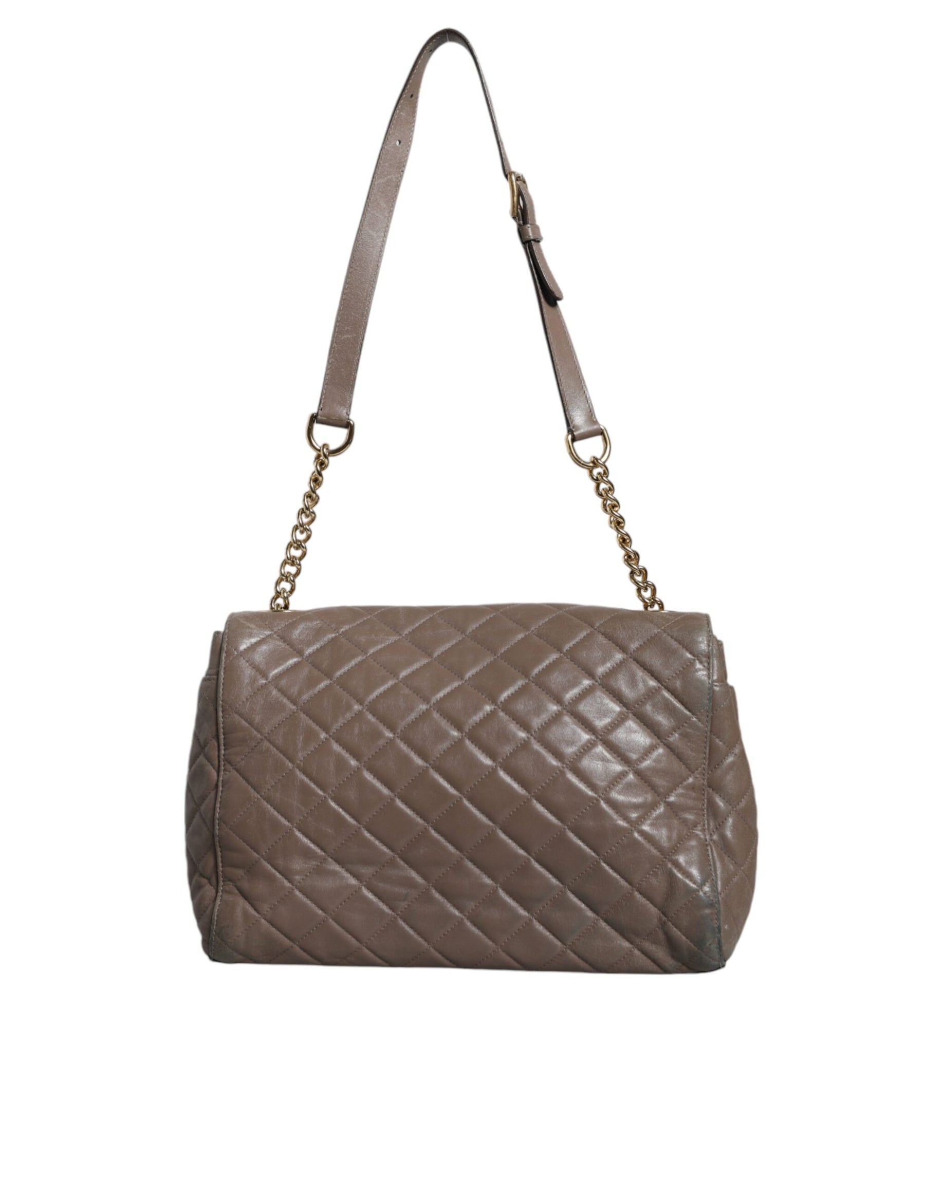 Dolce & Gabbana Brown Quilted Leather Shoulder Purse Satchel Bag | Regal Royce
