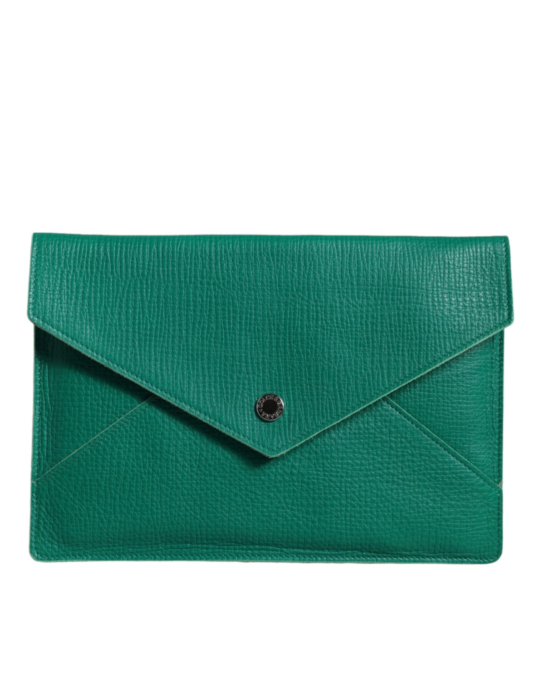 Dolce & Gabbana Green Leather Handbag Clutch Mini Purse Pouch Tablet Case | Regal Royce