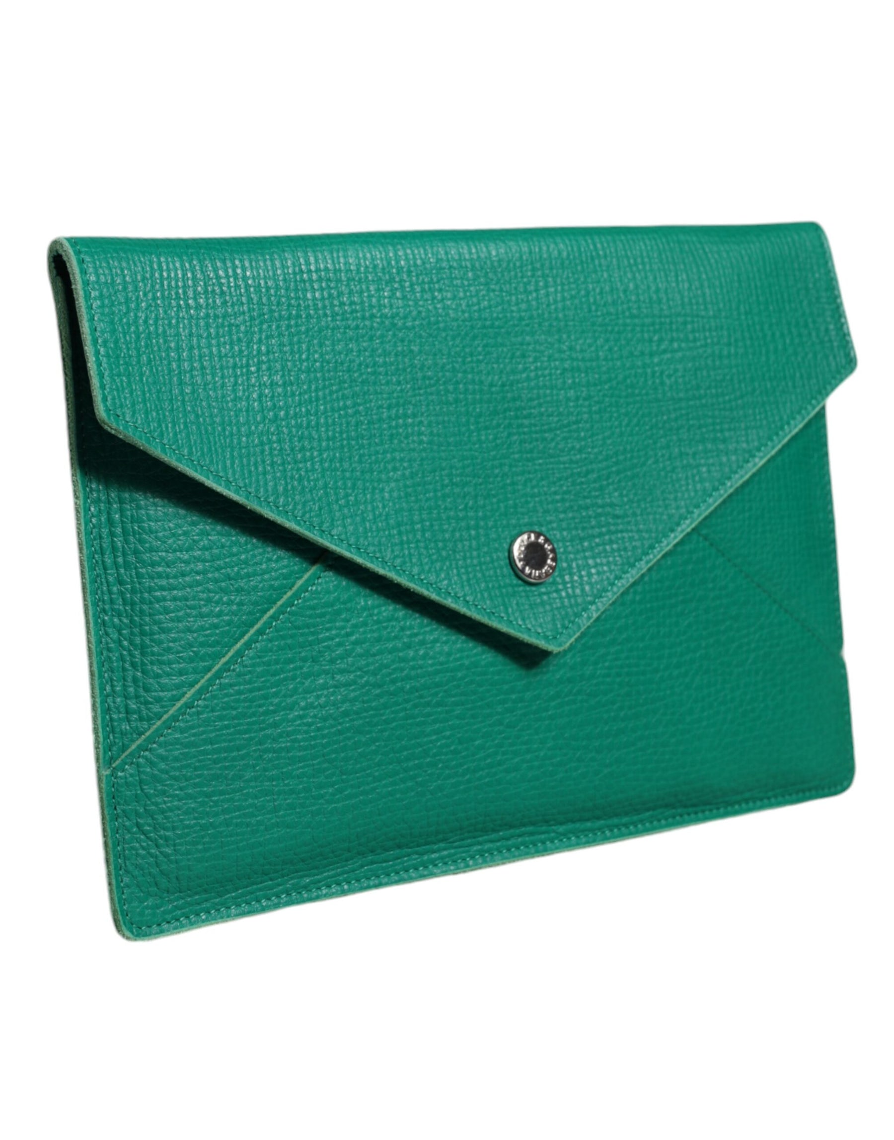 Dolce & Gabbana Green Leather Handbag Clutch Mini Purse Pouch Tablet Case | Regal Royce