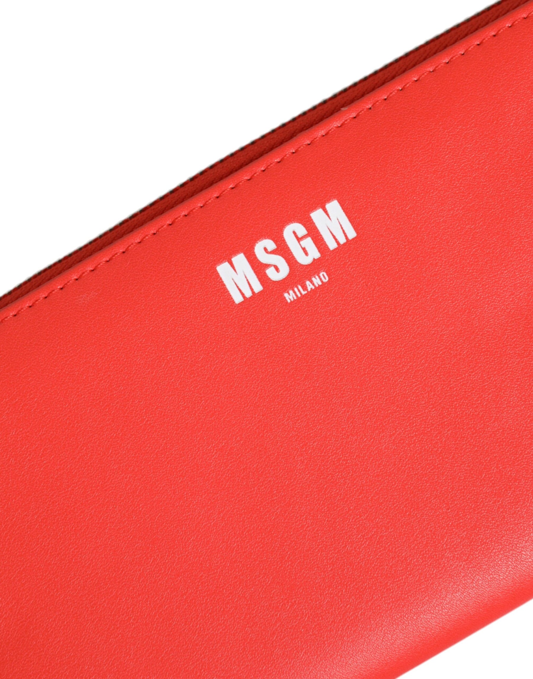 MSGM Red Leather Continental Zip Around Card Holder Bifold Clutch Wallet | Regal Royce