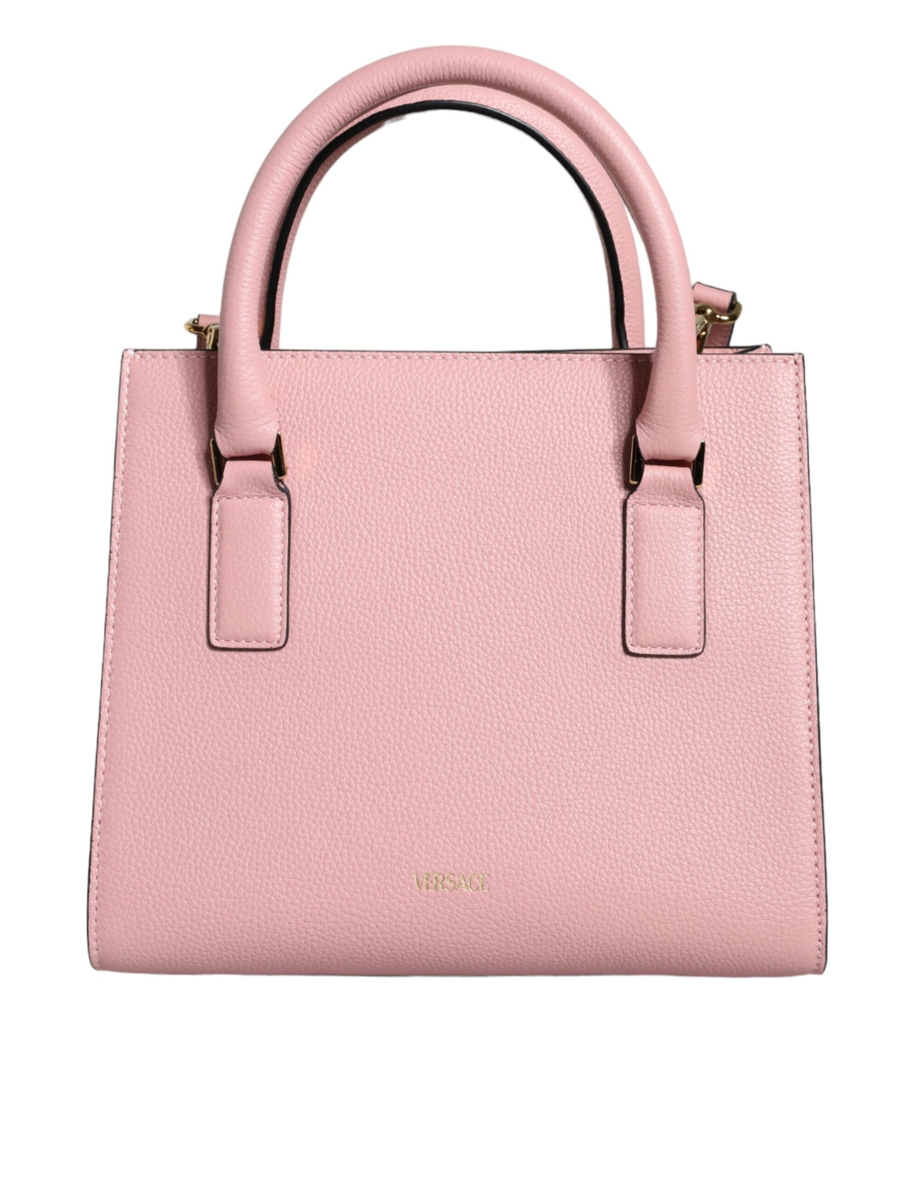 Versace Pink Small Top Handle Grainy Calf Leather Crossbody Bag | Regal Royce