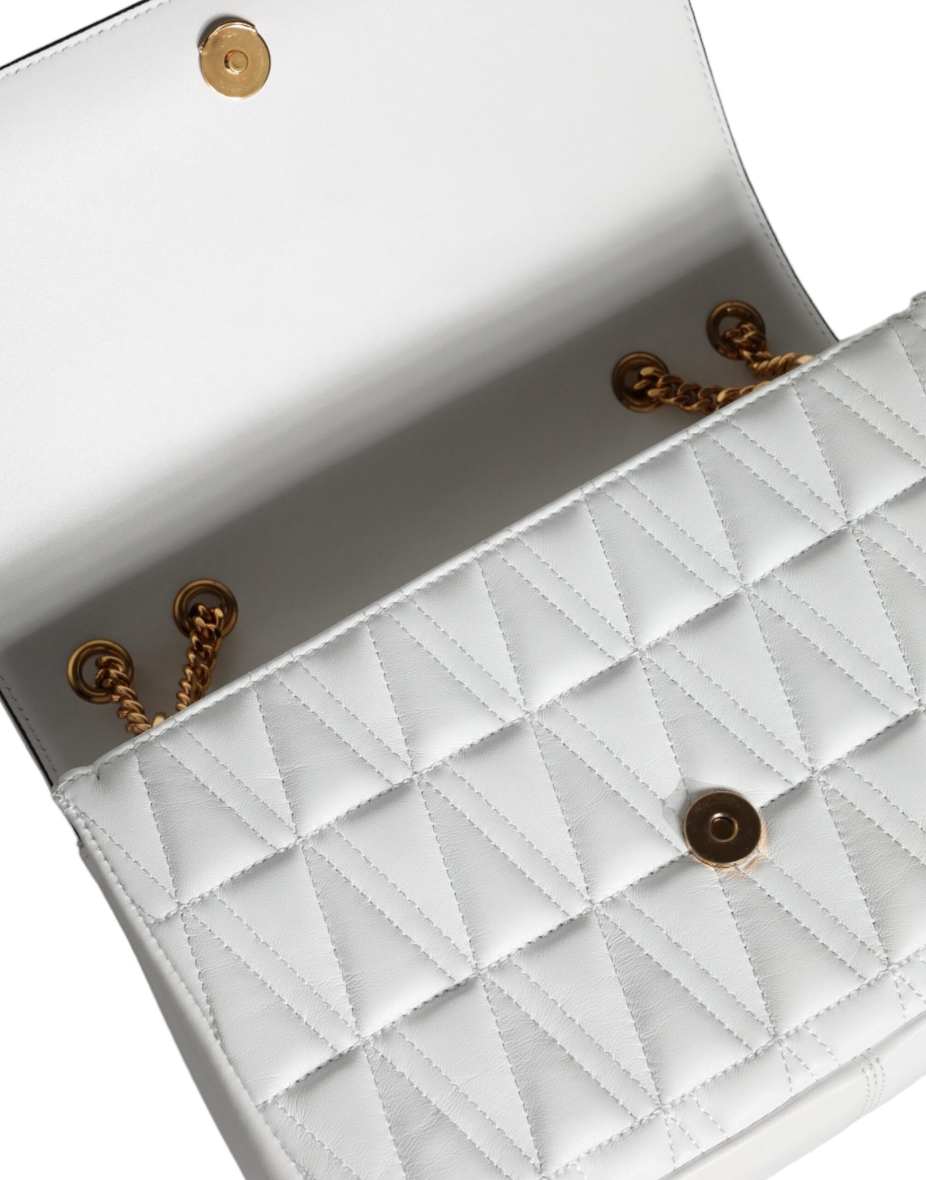 Versace White Mini Nappa Leather Crossbody Shoulder Bag | Regal Royce