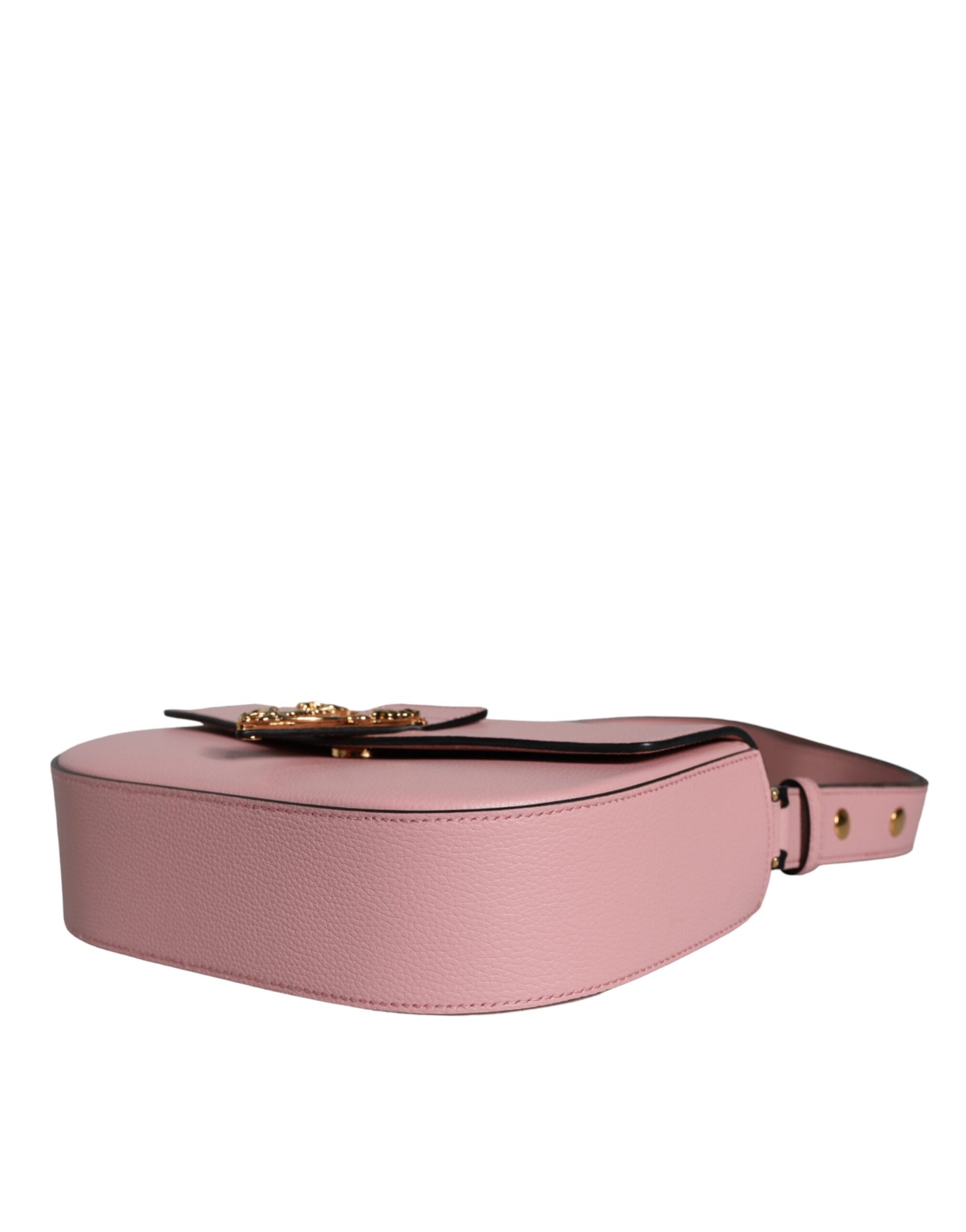 Versace Pink Grainy Calf Leather Logo Crossbody Shoulder Bag | Regal Royce