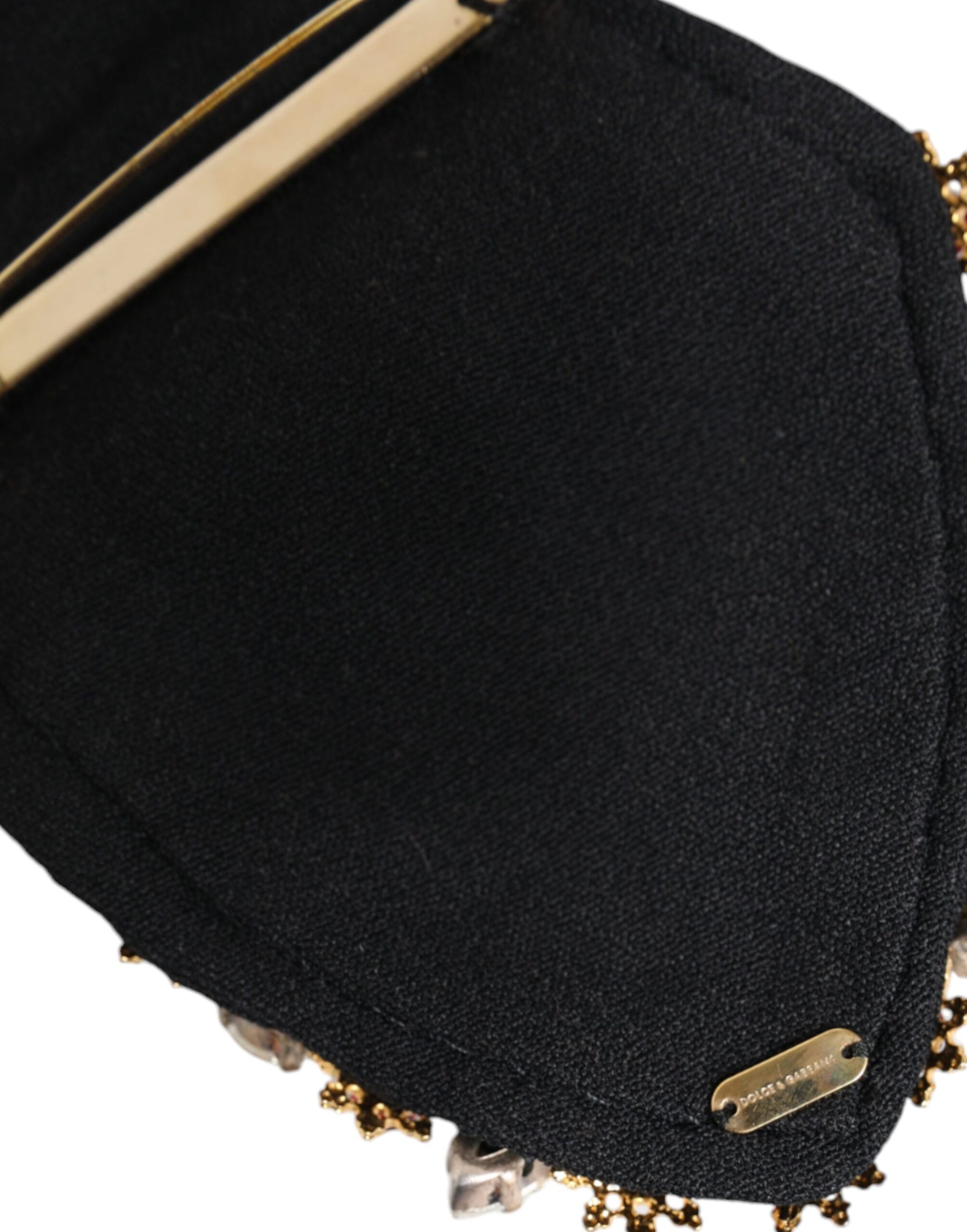 Dolce & Gabbana Gold Tone Brass Sacred Heart Crystal Embellished Brooch | Regal Royce