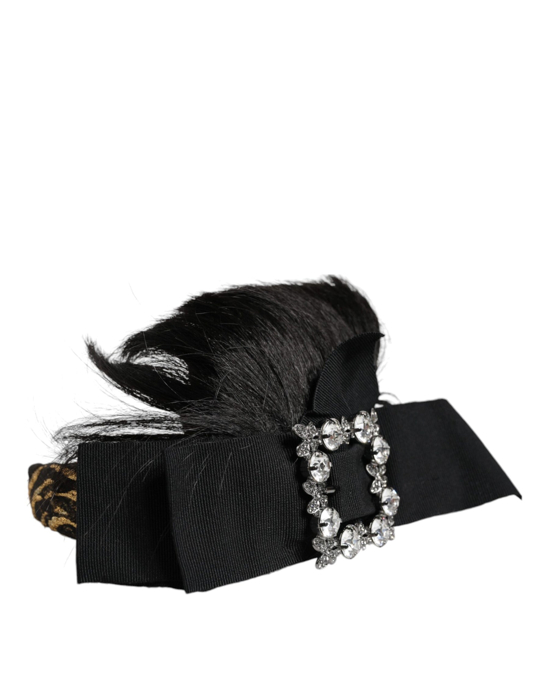 Dolce & Gabbana Black Hair Parrucchiera Crystal Headband Diadem | Regal Royce