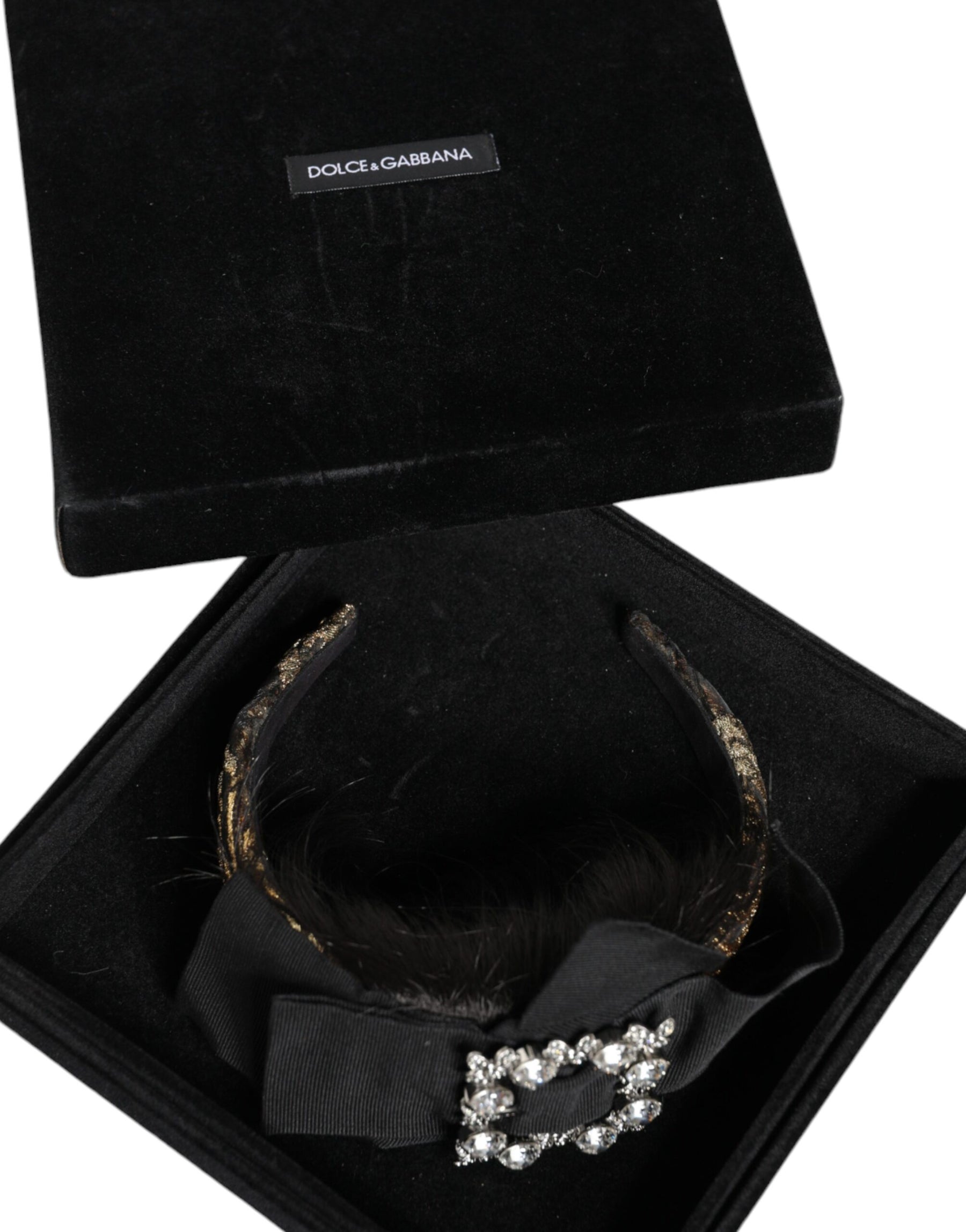 Dolce & Gabbana Black Hair Parrucchiera Crystal Headband Diadem | Regal Royce