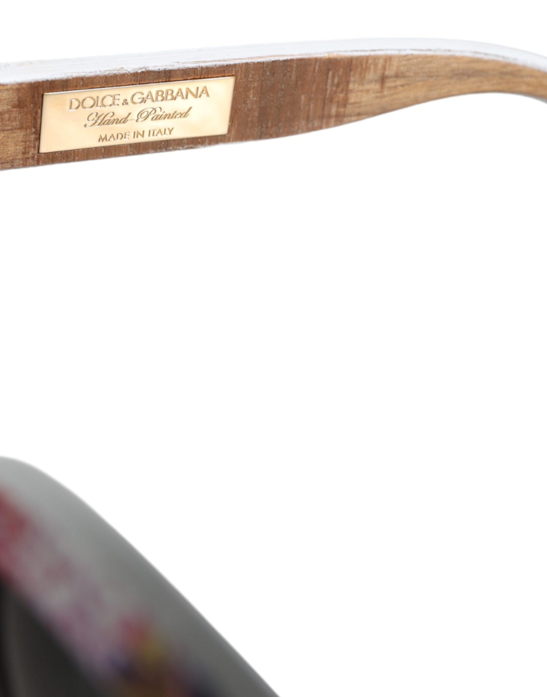 Dolce & Gabbana Multicolor Wood Crystal Brass Frame Floral Hand Paint Sunglasses | Regal Royce
