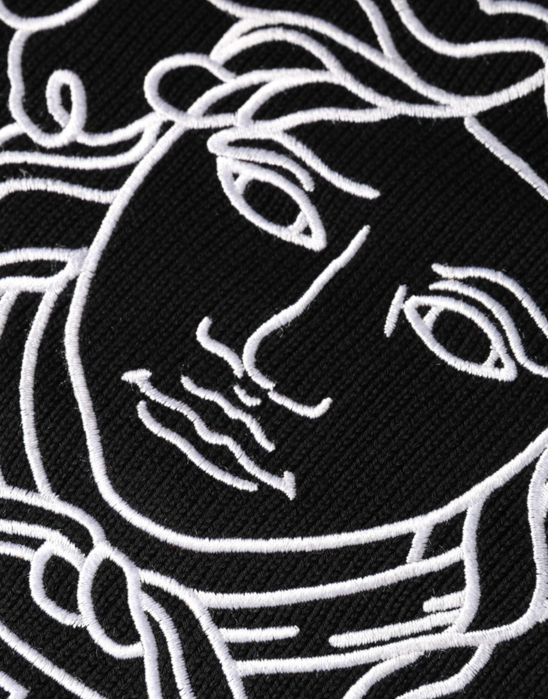 Versace Black Medusa Embroidery Crew Neck Pullover Sweater | Regal Royce