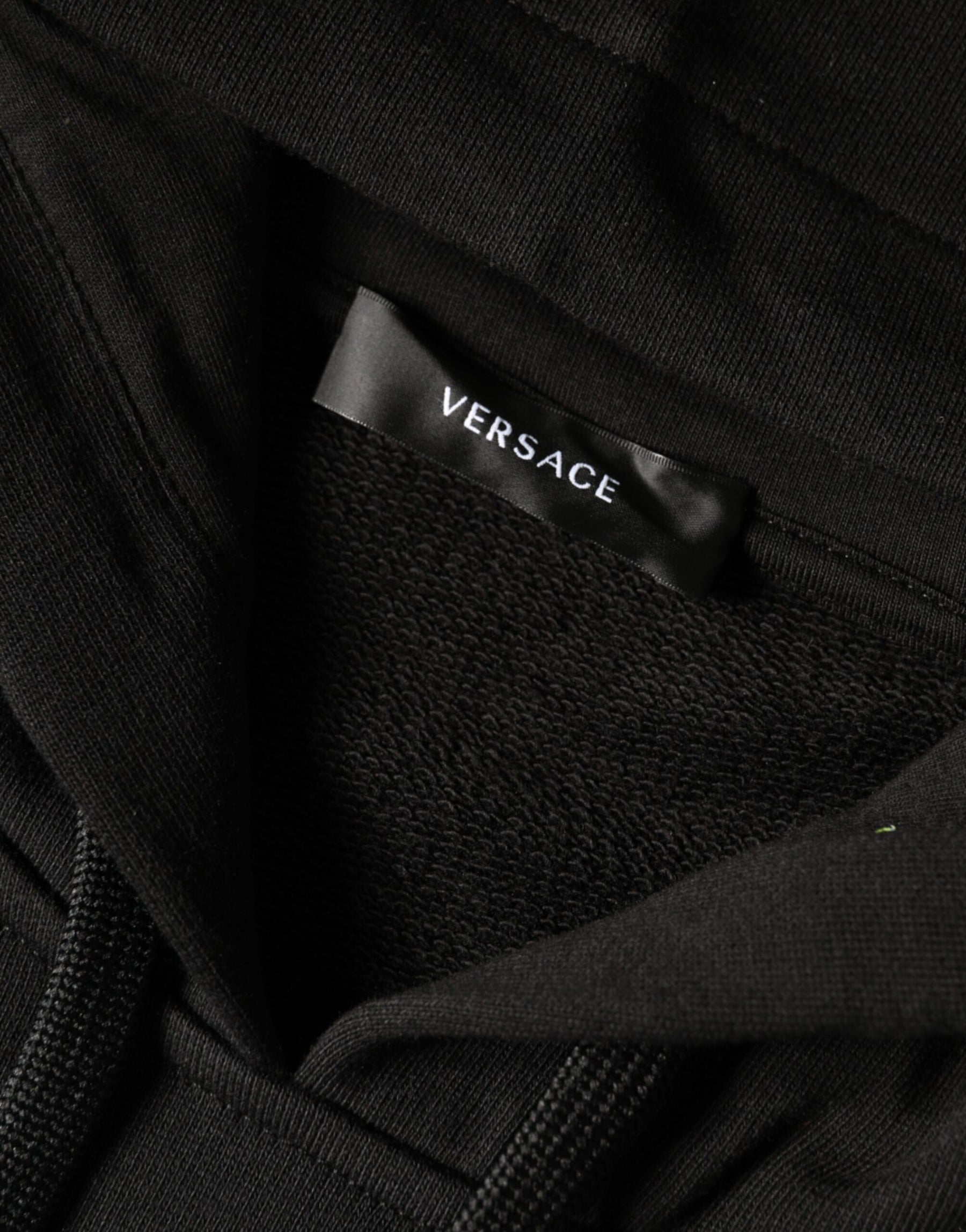 Versace Black Medusa Print Cotton HoodiePullover Sweatshirt Sweater | Regal Royce