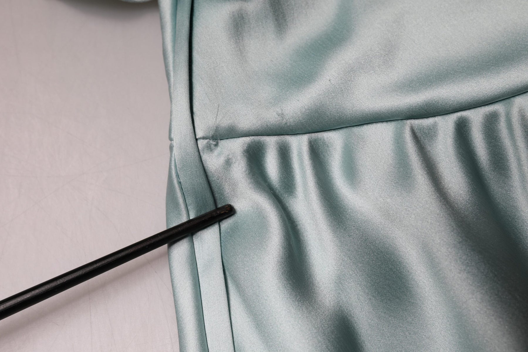 Dolce & Gabbana Mint Green Silk Fit Cut One Shoulder Dress | Regal Royce