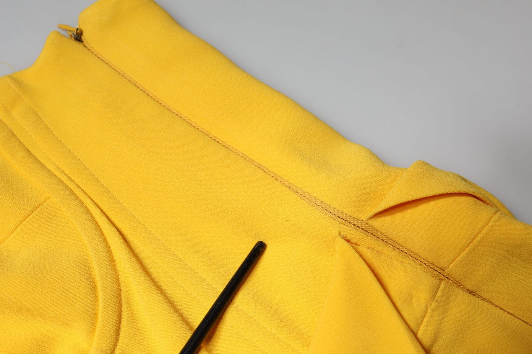 Dolce & Gabbana Yellow One Shoulder Side Slit Midi Dress | Regal Royce