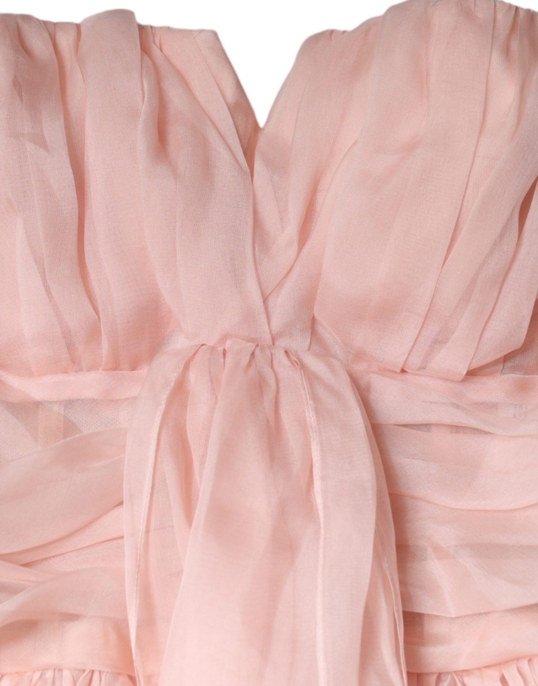 Dolce & Gabbana Pink Silk Strapless Maxi A-line Gown Dress | Regal Royce