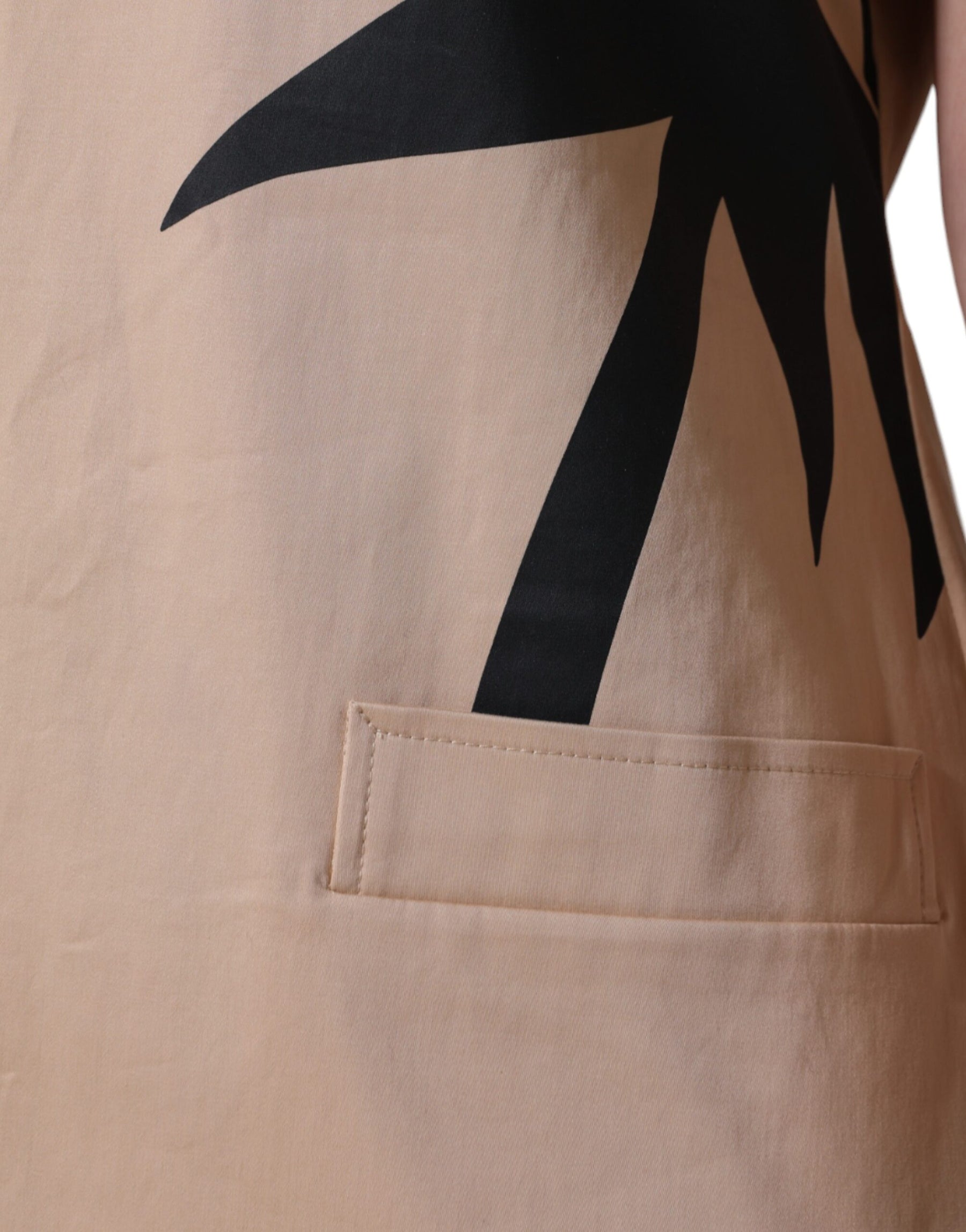 Moschino Beige Cotton Short Sleeve Knee Length Dress | Regal Royce