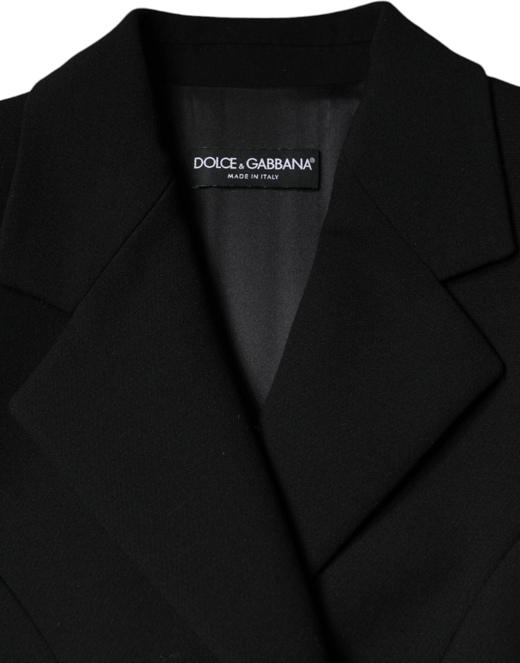 Dolce & Gabbana Black Double Breasted Trench Coat Jacket | Regal Royce