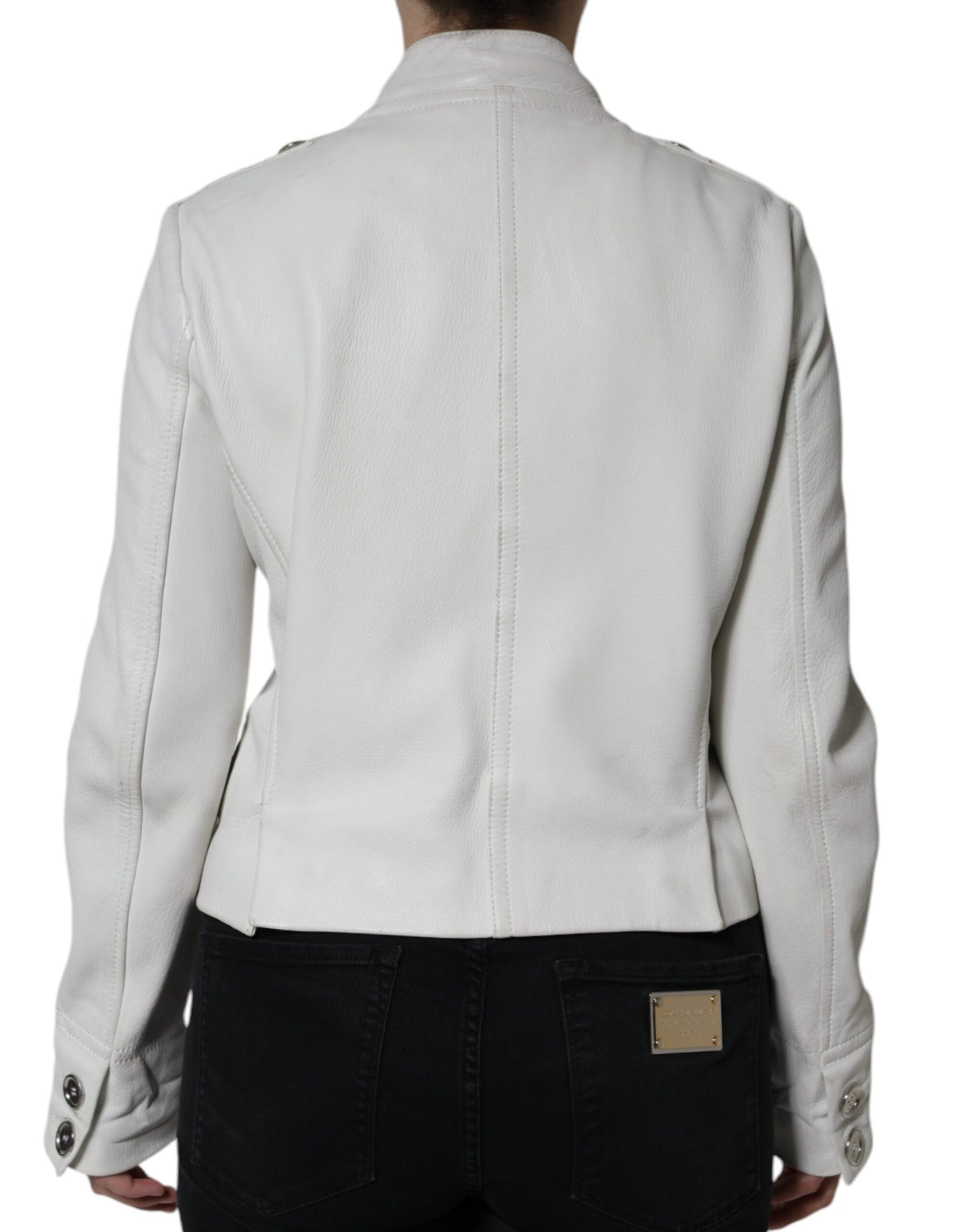 Dolce & Gabbana White Double Breasted Blazer Coat Jacket | Regal Royce